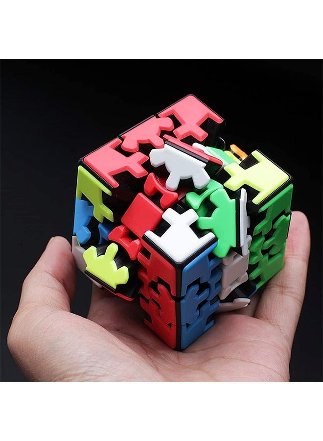 مكعب تروس 3x3، مكعب روبيك متين بهيكل تروس ثلاثي الأبعاد، مكعب سحري ثلاثي الأبعاد، ألغاز وألعاب ألغاز، مناسب لتنمية الدماغ، للأطفال والكبار - Image 4